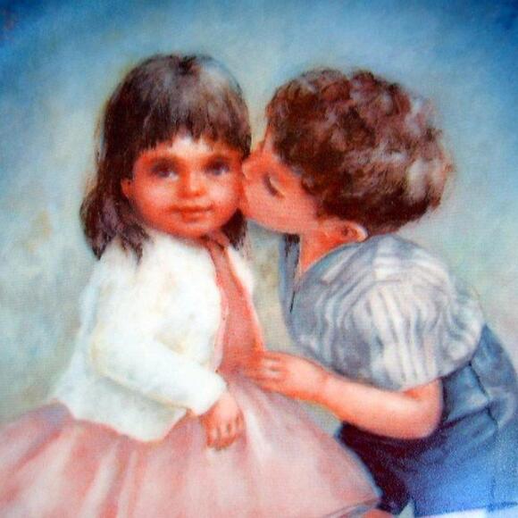 First Kiss Rosemary Calder Plate (1981) -Excellent Condition - Picture 2 of 3